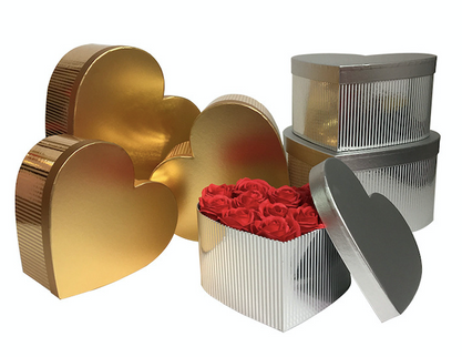 Set 3 cutii flori S3.53 auriu