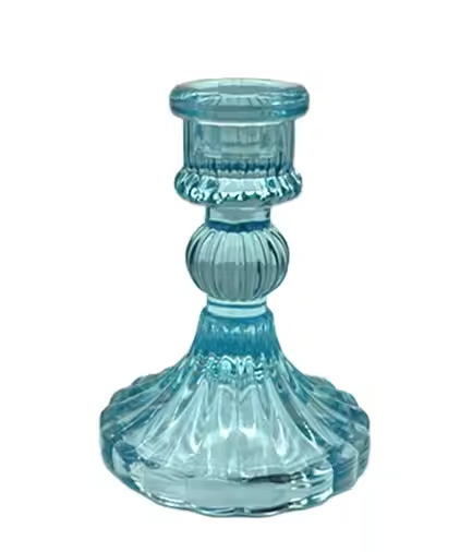 Sfesnic lumanari sticla S/12 albastru