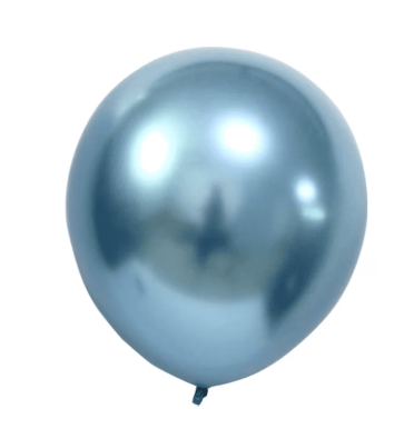 Baloane latex siena blue metalizat 30cm s/50