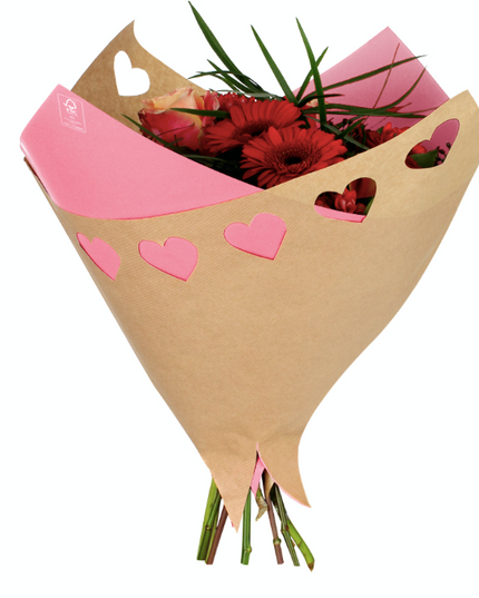 Sleeve 35x35cm Open heart roz S/25