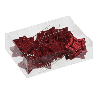 Pick steluta 4cm S/24 rosu