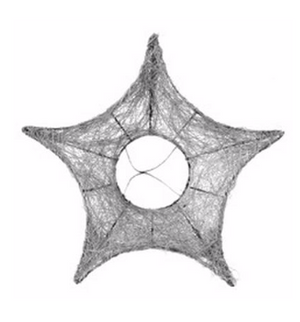 Suport buchet Ø25cm salim stea argintie S/10