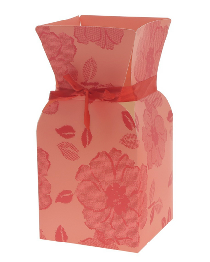 Suport buchet flori 13x26cm flori rosu