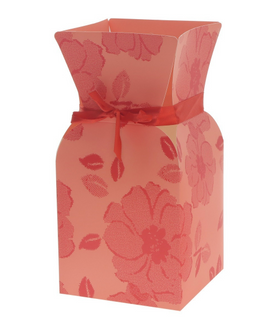 Suport buchet flori 13x26cm flori rosu