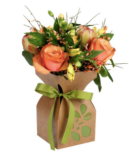 SUPORT VAZA FLORI CARTON SI PLASTIC FLOWER GREEN