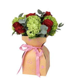 SUPORT VAZA FLORI CARTON SI PLASTIC LOVESTORY 11.5xH21cm