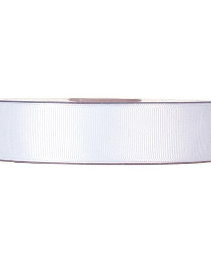 Panglica textil  striat 25mmx50m alb