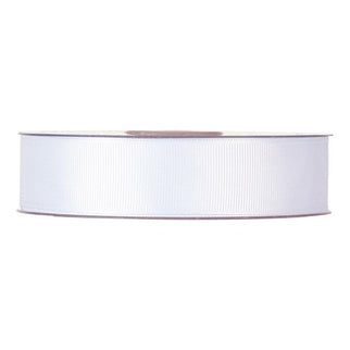 Panglica textil  striat 25mmx50m alb