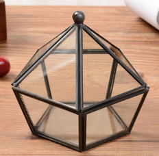 Terariu sticla no. 3 negru (12x12x12cm)