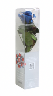 Trandafir criogenat tija 27cm Ø3.5-4.5cm albastru inchis