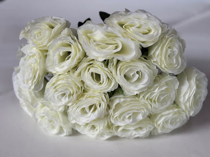 Trandafiri artificiali (18 flori) alb