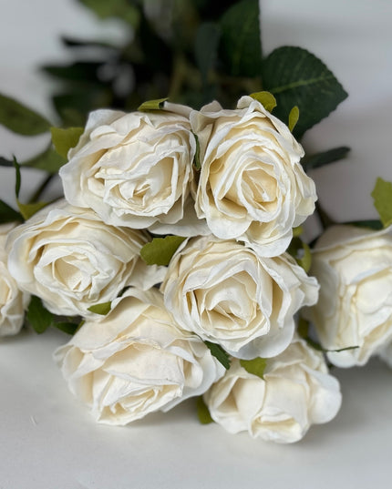 Trandafiri artificiali S/10 alb
