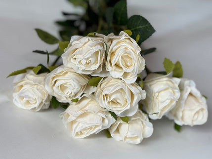 Trandafiri artificiali S/10 alb