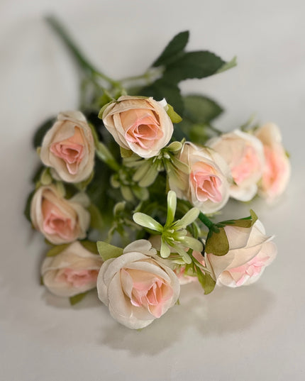 Trandafiri artificiali mini (10 flori) roz pal