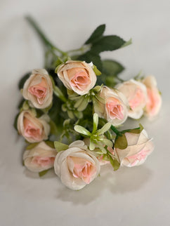 Trandafiri artificiali mini (10 flori) roz pal