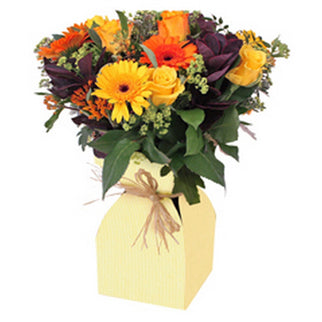 Suport buchet flori 11.5xH21cm galben