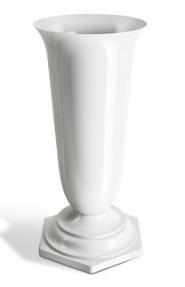 Vaza flori plastic Ø15cm alb S/10