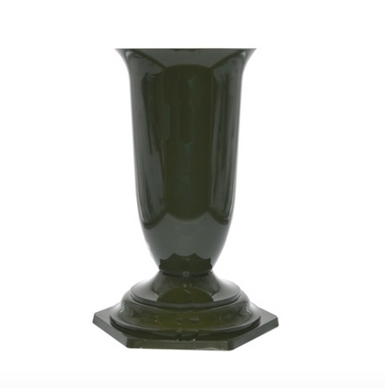 Vaza flori plastic Ø16cm verde S/10