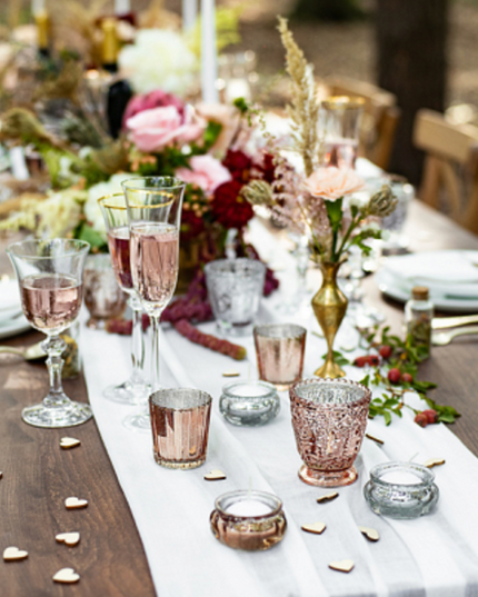 Vaza suport lumanare 3cm rosegold