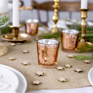 Vaza suport lumanare 6cm rosegold