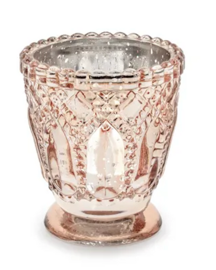 Vaza suport lumanare 8cm rosegold