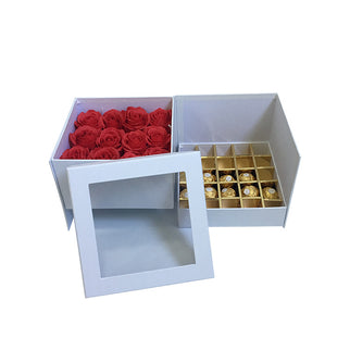 Cutie flori compartimentata S1.41 alb