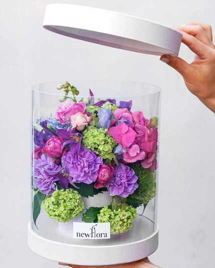 Cutie flori s1.18 alb