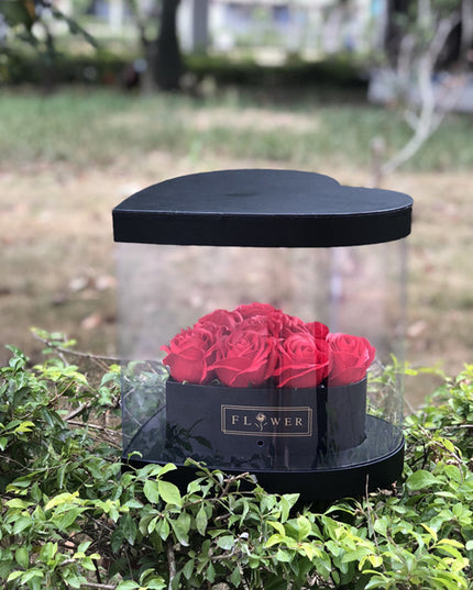 Cutie flori inima S1.35 negru