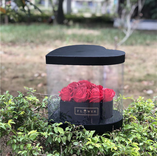 Cutie flori inima S1.35 negru