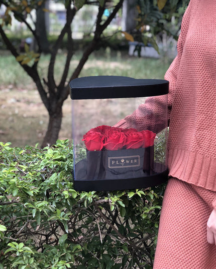 Cutie flori inima S1.35 negru