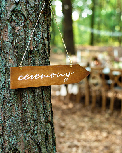 Decoratiune indicator din lemn ceremony