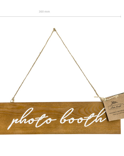 Decoratiune indicator din lemn photo booth
