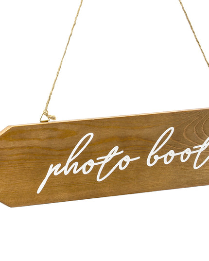 Decoratiune indicator din lemn photo booth