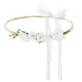 Coronita flori artificiale 18cm alb