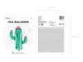 Balon cactus din folie 60x82cm