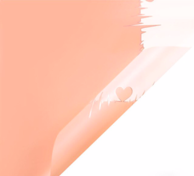 Ambalaj buchet flori waterproof 60x60cm heartbeat coral