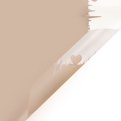 Ambalaj buchet flori waterproof 60x60cm heartbeat nude