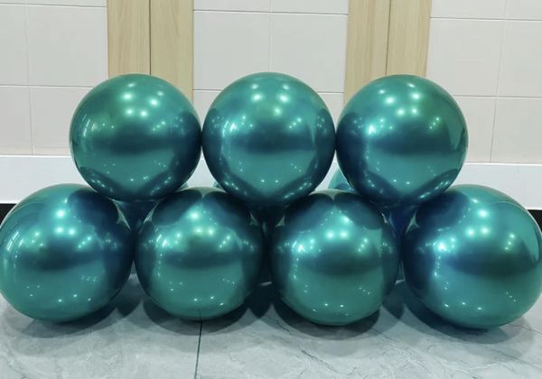 Baloane latex dublate cu aspect metalizat albastru