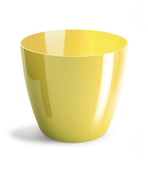 Ghiveci plastic aga Ø14cm galben inchis