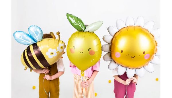 Balon albina Bumblebee din folie 63.5x72cm