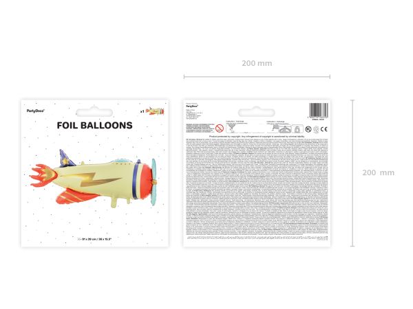 Balon avion din folie 91x39cm