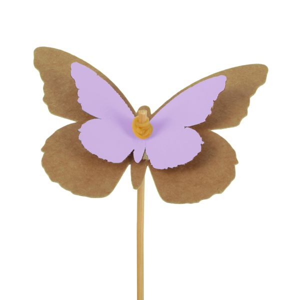 Pick fluture s/24 natur cu lila