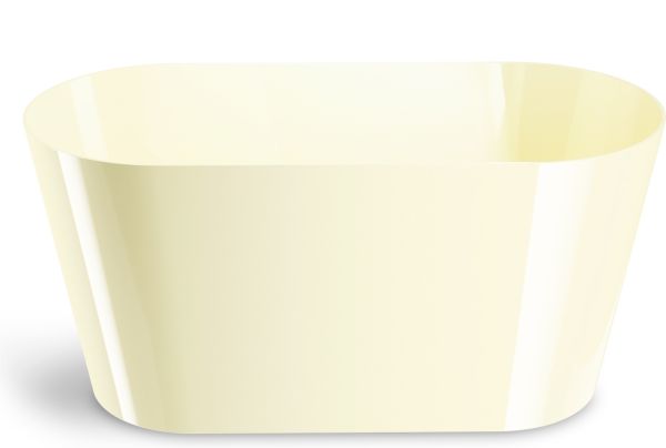 Ghiveci plastic simple box oval Ø27cm crem