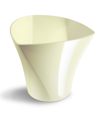 Ghiveci plastic twister Ø17cm crem