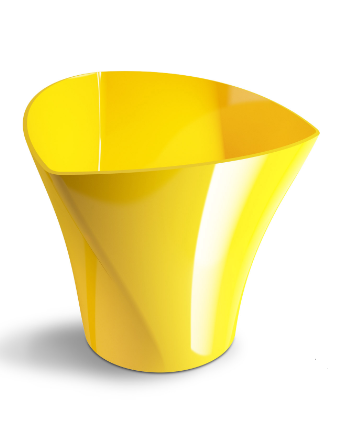 Ghiveci plastic twister Ø13cm galben