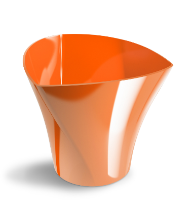 Ghiveci plastic twister Ø22cm portocaliu