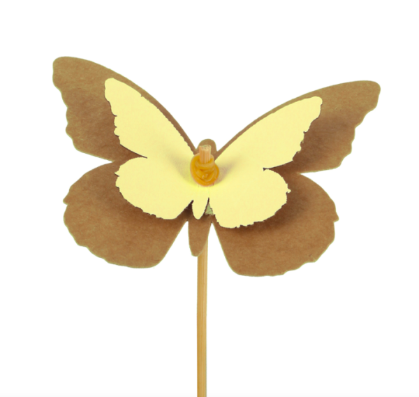 Pick fluture s/24 natur cu galben
