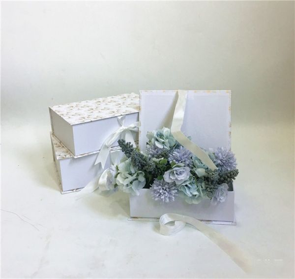 Set 3 cutii flori S3.132 alb