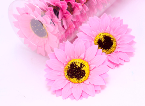 Floare soare sapun S/50 roz