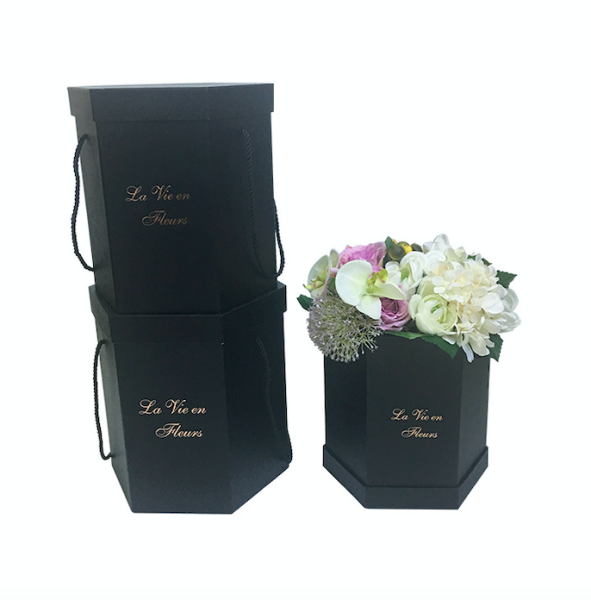 Set 3 cutii flori S3.6 negru